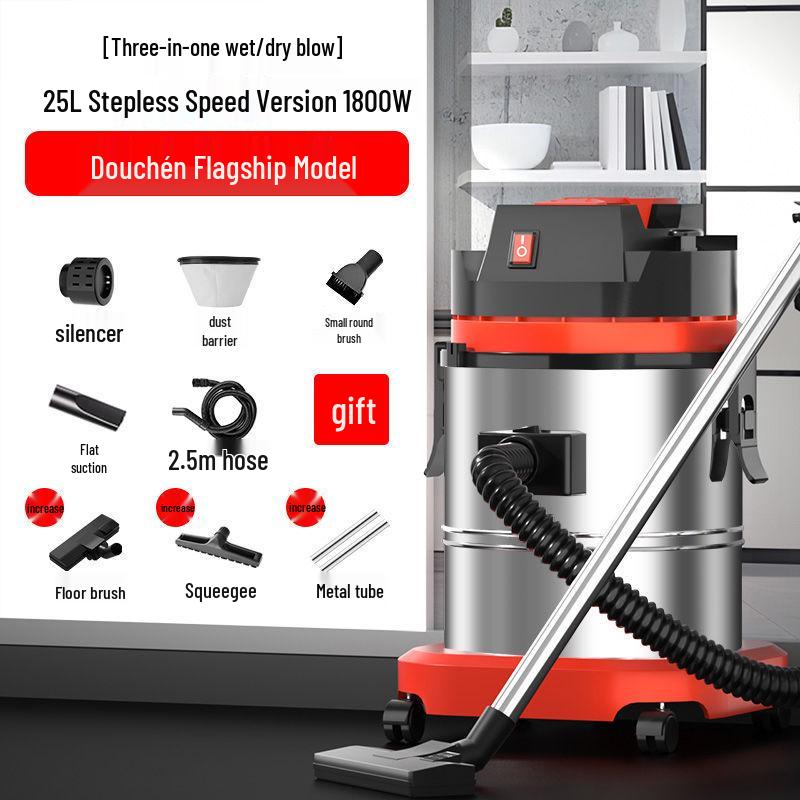 High-Power Wet/Dry Vacuum Cleaner for Home, Workshop, Car Wash, Grout, and Industrial Use