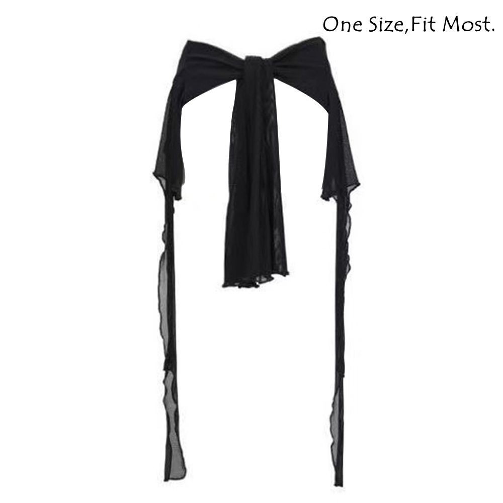 See Through Jazz Dance Scarf Streetwear Y2K Belt Jeans Pants Decor Waistband