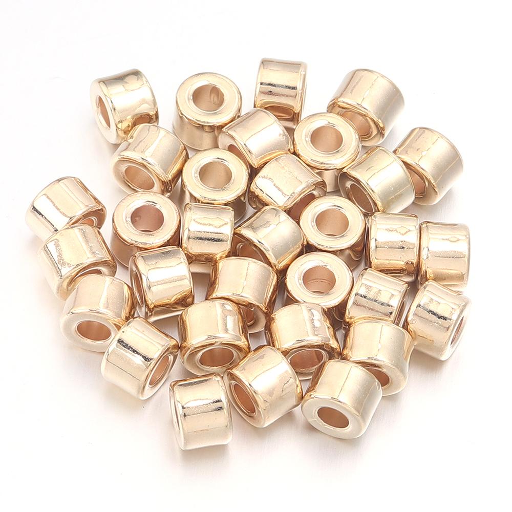 100pcs CCB Spacer Beads Cylindrical Plastic Loose Beads For Jewelry Making DIY Handmade Bracelets Necklace Accessories Wholesale