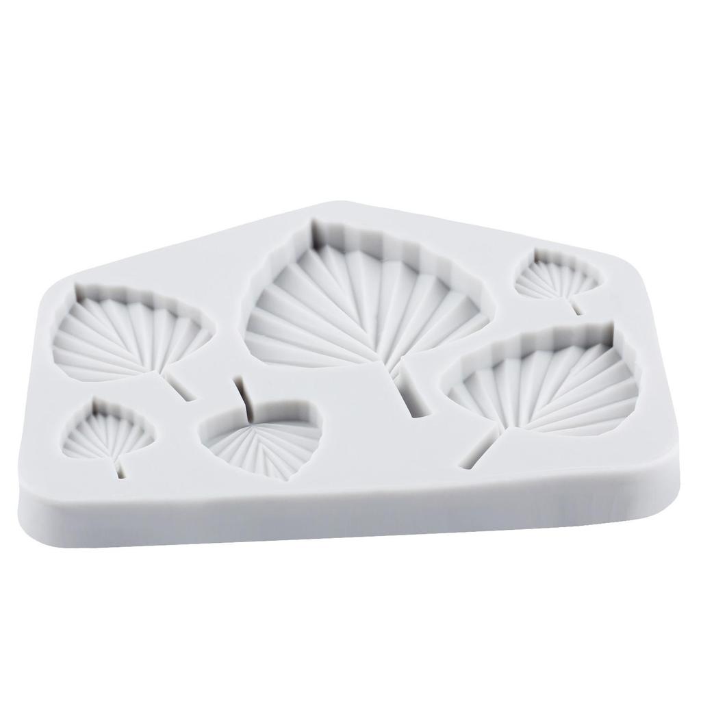 Fan Leaf Silicone Mold Flamingo Tropical Leaf Fondant Molds Cake Decorating Tools Cupcake Topper Candy Resin Clay Chocolate Gumpaste Mold