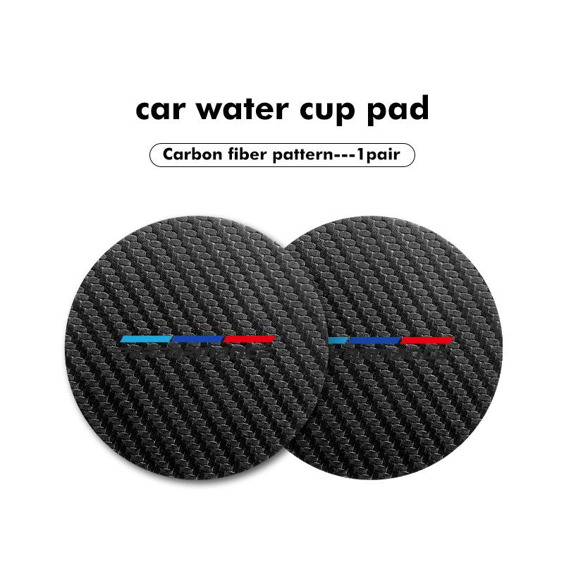 2pcs Car Coaster Water Cup Holder Anti-Slip Pads Accessories For BMW 1 3 5 7 Series M F01 F20 F10 F13 E52 E53 E60 E93