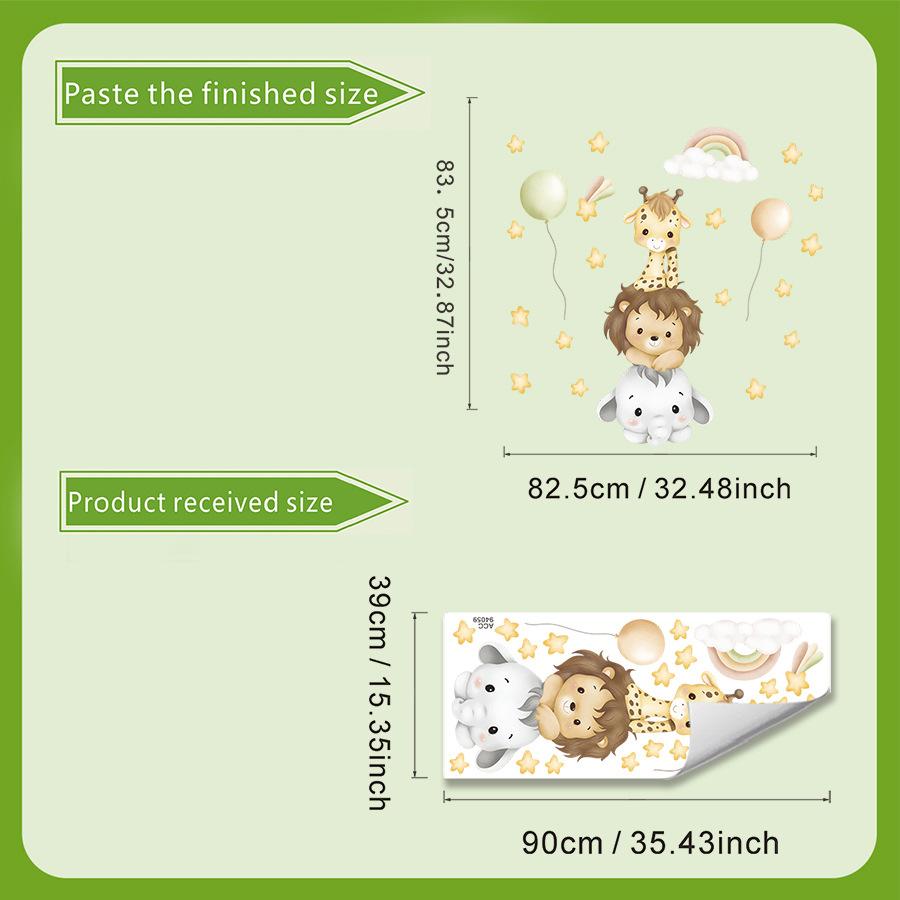 

Cartoon Animal Door Stickers for Children s Room Bedroom Door Decoration, Cute Self-adhesive Door Stickers 40*90cm
