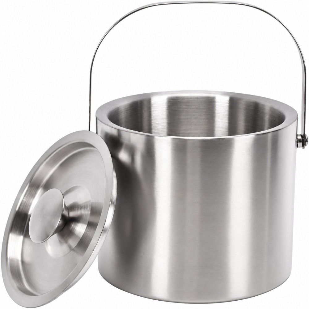 Double-Wall Wine Chiller With Lid Insulated Drink Cooler Champagne Beverage Tub Wine Chilling