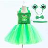 Baby Girls Halloween Animal Cosplay Costume Kids Forest Theme Giraffe Cows Tiger Leopard Zebra Print Tutu Dress Birthday Party