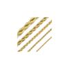 ChainsHouse Necklace, Men's Chain Only, Stainless Steel French Rope Chain, Gold (18k), 75cm, 6mm,