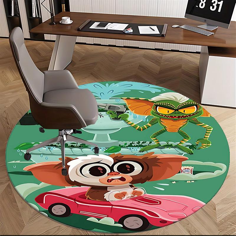 Gizmo,Gremlin Chair mat Round Rug Office carpet, Machine Washable, Non slip, Suitable for Living Rooms, Bedrooms