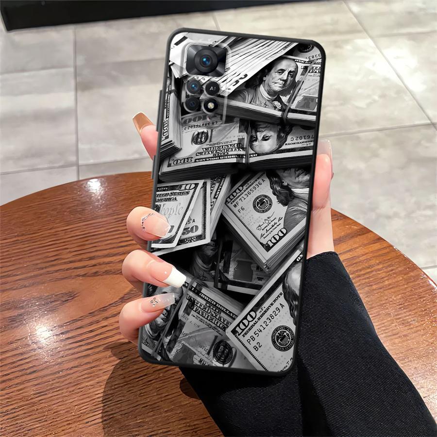 Case for Xiaomi Redmi Note 10S 9S 14 10 11s 12s 7 8 9 11 13 Pro Plus 12 Pro Funda Phone Cover Time Is Money Printed