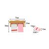 1 Set 1/12 Mini Wooden Towel Rack Cosmetics Shelf Dollhouse Bathroom Furniture Model Scene Decor Doll Accessories