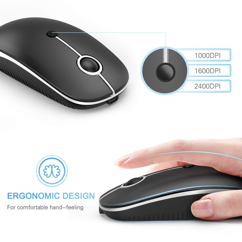 Vssoplor Comb [Skin-Friendly] Classic Design Silent Click Mouse Provides Maximum Support and Comfort for Your Hands. Buy with Confidence.