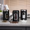 Te Kaffe Socker 3st/set Burkförvaring Kök Rostfria Behållare Köksförvaring Teburkar Nötter Snacks Förseglade
