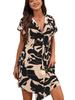 2026 Women's Summer Floral Print Short-Sleeve Cardigan Dress