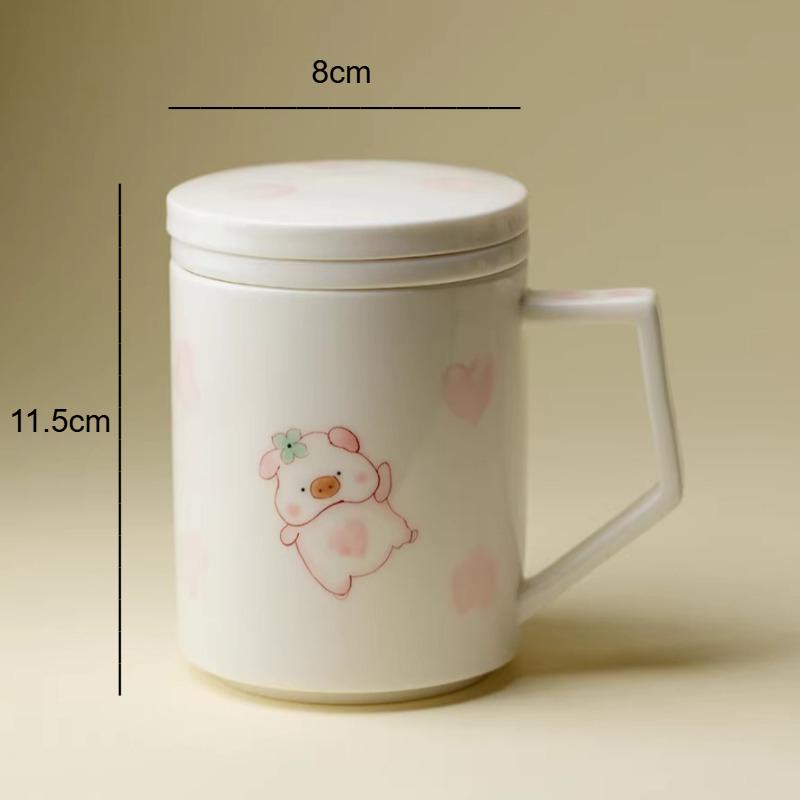 

Ceramic Tea Filter Cup Chinese Orchid Mug Office Home Master Cup Kungfu Tea Set Large Capacity Drinking Utensils Tea Tasting Cup 350ml
