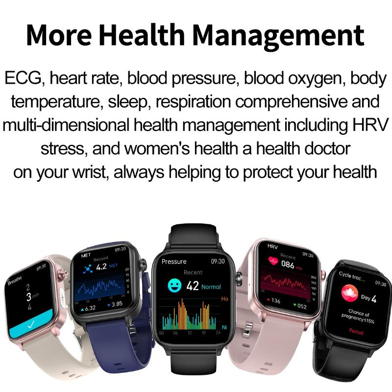 2025 Ny Smartklokke med EKG+PPG-overvåking Kvinner Kroppssammensetning Blodlipider Urinsyre Kvinners Menstruasjonshelsesporer Smartklokke