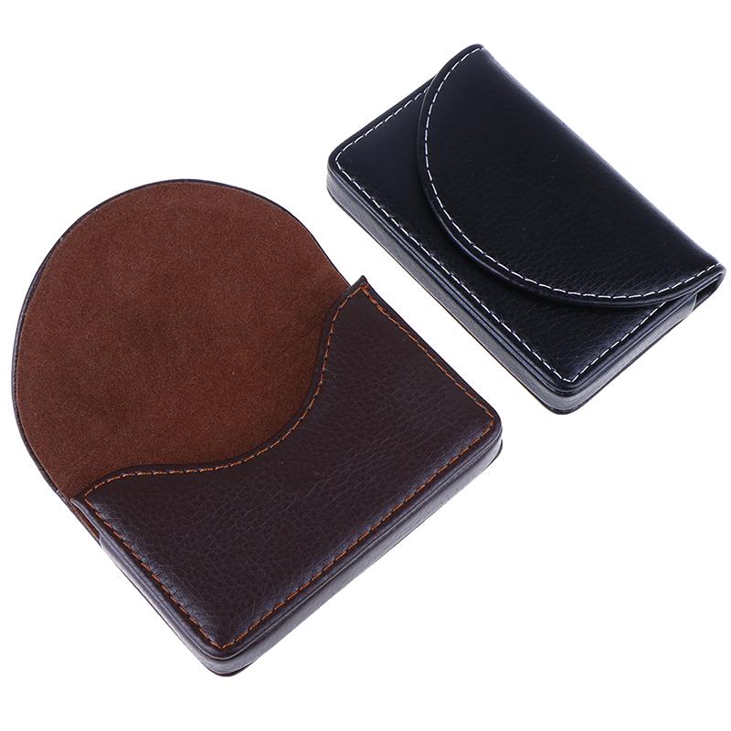 Pocket Leather Name Business Card Id Card Credit Card Holder Case Wallet W/Box