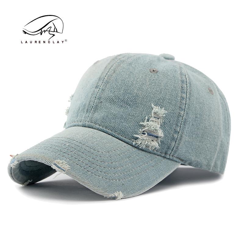 Fashion Trend Washed Denim Baseball Cap Children's Spring New Personalized Old Hole Cap