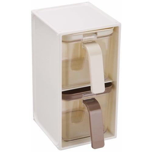 Pearl Metal Seasoning Storage Container, Set of 2, New Clove, Made in Japan, HB-1034