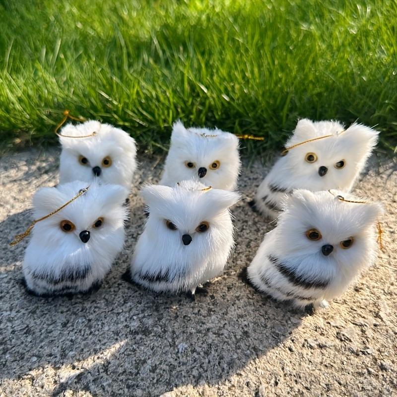 

6pcs Simulated Owl Christmas Tree Hanging Ornament Party Animal Figurines Decoration 2025 Christmas Tree Cute Owl Hanging Decor