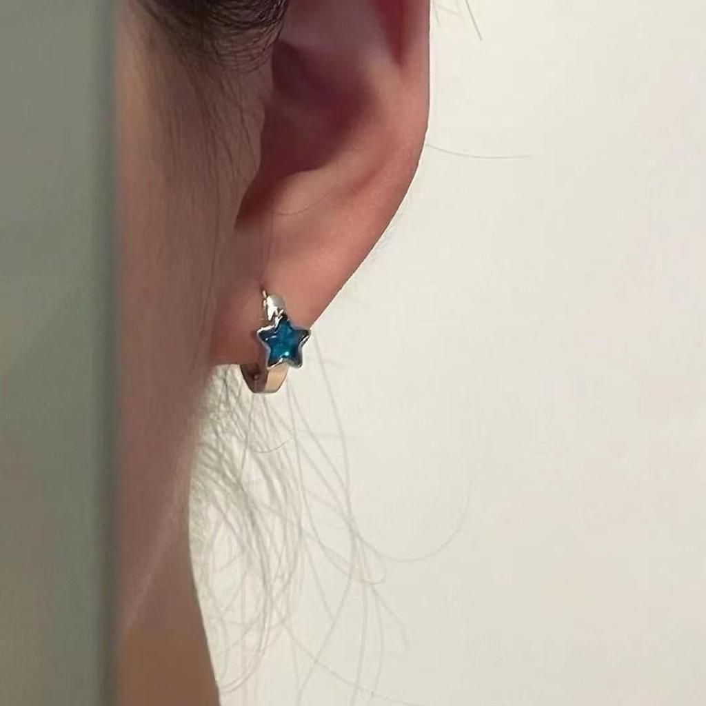 Stylish Blue Star Earrings for Women: Sweet and Spicy Girl Vibe with Unique Design
