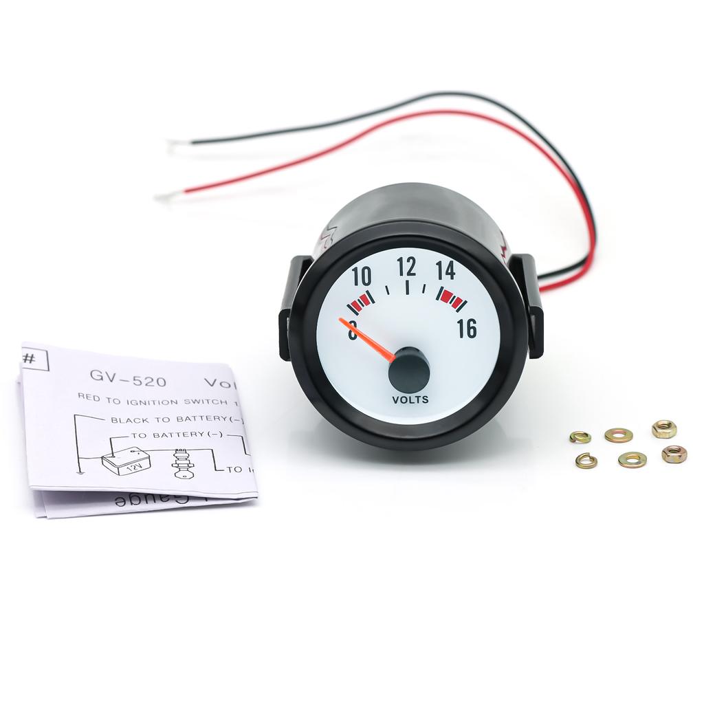 52mm Car Gauge Blue Backlight Voltage Water Oil Temp Turbo Boost Gauge Turbin -30~30 PSI -1~2 Bar Instrument Meter Oil Pressure