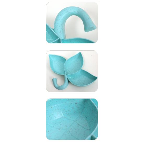 2Pcs Dipping Dish 3 Compartments Leaf Shape Food Grade Salad Dressing Anise Chili Powder Seasoning Sauce