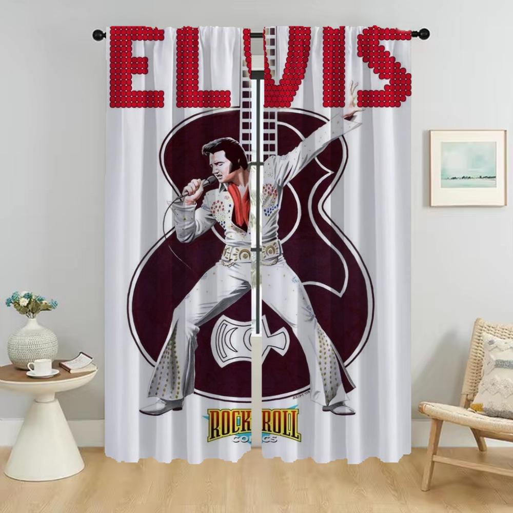 

Оттенки Elvies Домашние шторы для окна камеры Штора для комнаты 2-панельная перегородка Хэллоуинская декорация Гостиная Кухня W50xH70cmx2pcs