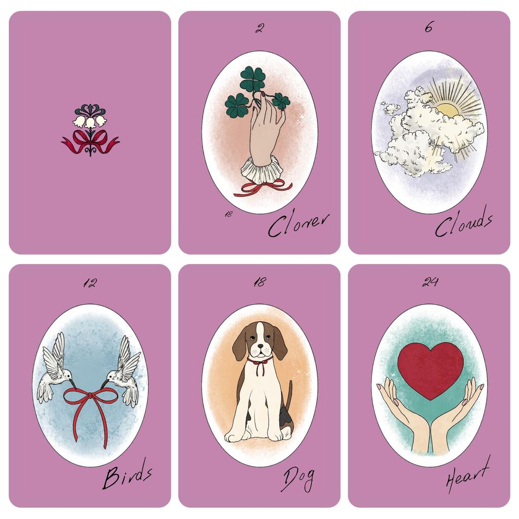 Ribbon Lenormand & Pouch Set | Mame Amano | 36 Cards with Special Pouch [Authentic]