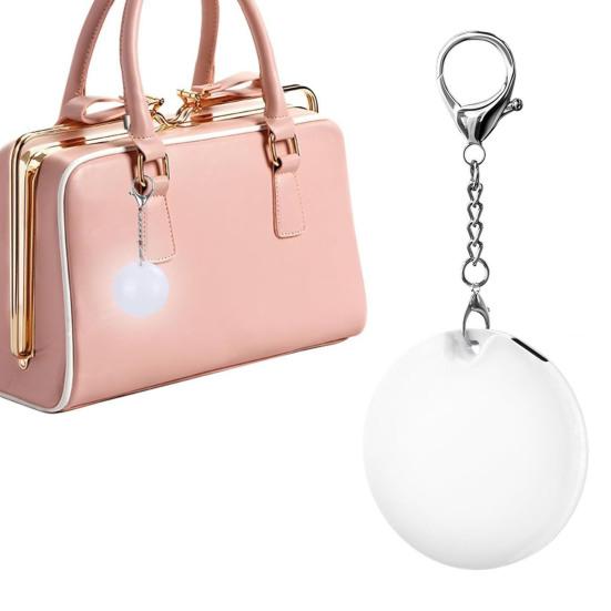 Sensorlys Oppladbar Mini Lommelykt Lommebok Nøkkelring med Berøring Og Automatisk Lyssensor Kompakt Hjerteformet Veskelys for Kvinner