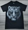 Mens Women Small White Tiger Graphic T-Shirt Short Sleeve Black Tee T-Shirt Gift Unisex T-Shirt
