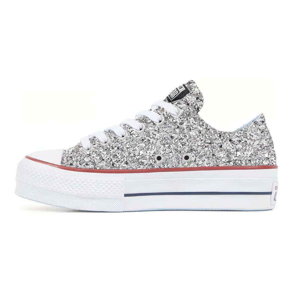 Chuck Taylor All Star Chiara Ferragni x Chuck Taylor All Star Wmns Converse Lift Ox 'Silver Red' Women's 563833C