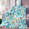 Cartoon Cute HANGYODON Soft Flannel Blanket Bedroom Sofa Picnic, Outdoor Leisure Gift BlanketW-1