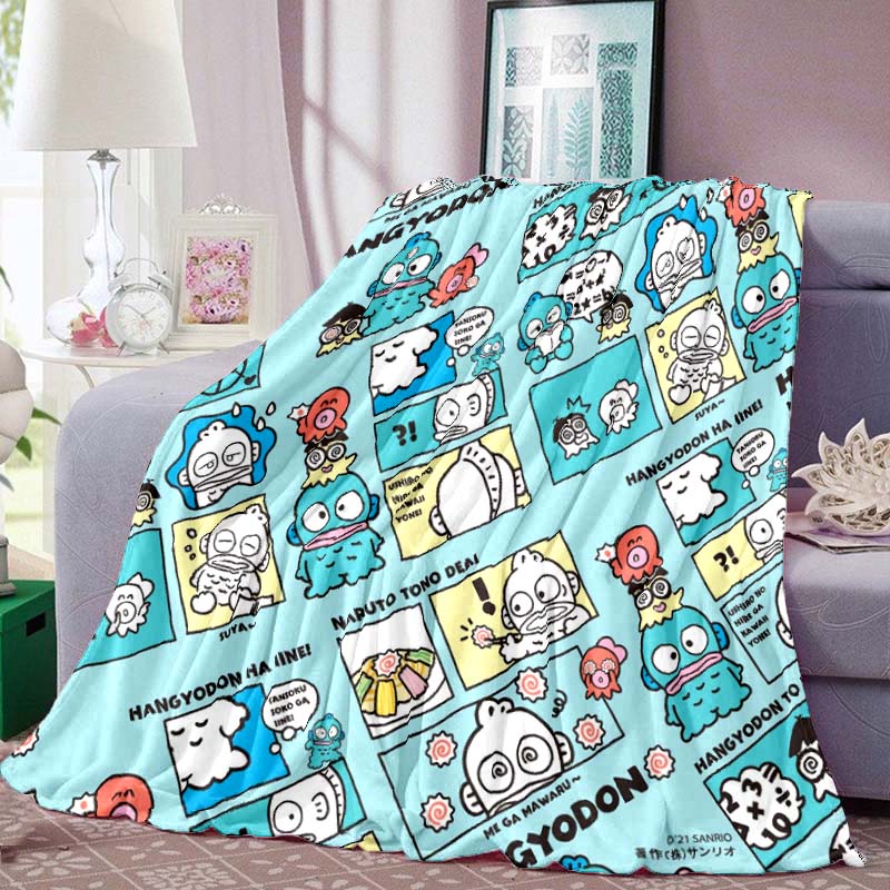 Cartoon Cute HANGYODON Soft Flannel Blanket Bedroom Sofa Picnic, Outdoor Leisure Gift BlanketW-1