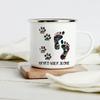 Lustiger Dackel-Druck Kreative Emaille-Tasse Kaffee-Weintassen Cartoon-Hunde Pfote Party-Getränk Bier Saft Milch Tassen Geschenke für Liebhaber Hund