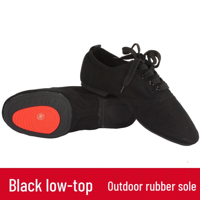 High-Top Jazz Dance Shoes for Men & Women, Canvas Soft Sole Low-Top Practice Shoes.