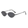 Polarized Metal Oval Sunglasses with Anti-Slip Temples Retro Vintage Style for Casual Outdoor Activities Driving UV Protection
