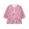 Jnleaog Spring New Arrival Women's Clothing Fashion French Fashion French Minority Lace-up Accessories Loose Tops Pants