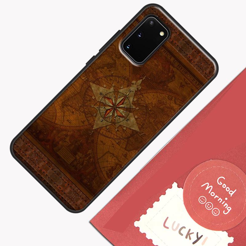 World Map Compass Nautical Phone Case For Samsung Galaxy S26 S25 Ultra S20 S21 S22 S23 S24 S10 Plus S25 FE Cover Shell