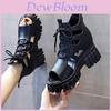 Roman Sandals For Women Summer Breathable Pu Flat With Glitter Decorative For Casual Wear