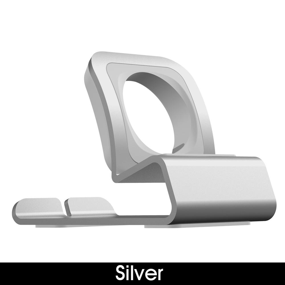Aluminum Charger Stand for Apple Watch Dock Station Charging Holder for iWatch Ultra 1 2/10/9/SE/8/7/6/5/4/3/2/1 Silicon Bracket