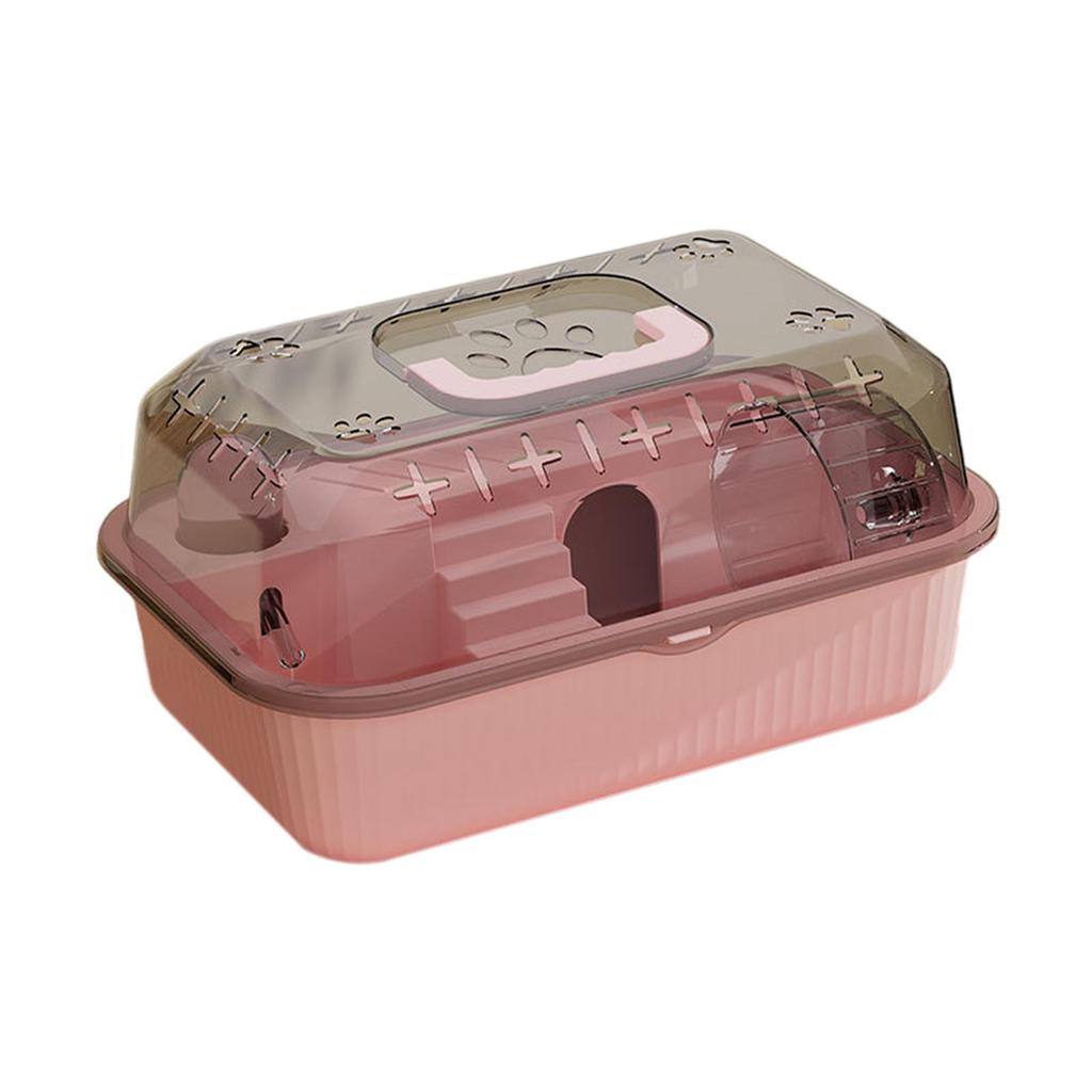Travel Transparent Hamster House Hamster Carry Case Cage Ventilation Portable Hamster Cage for Guinea Pigs Rats Small Animals