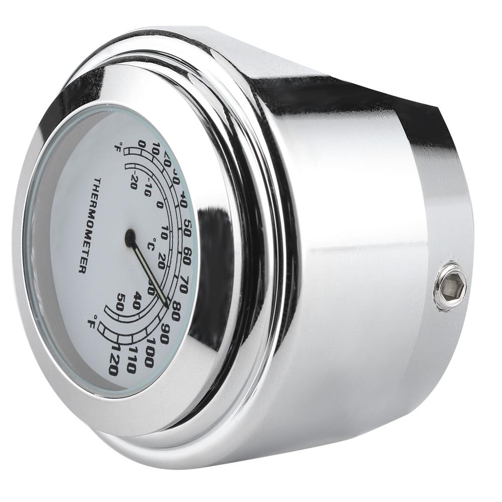1in 7Celsius8in Handlebar Mount Thermometer ‑20 celsius ‑ 50 celsius Measuring Weatherproof for Motorcycle(White )