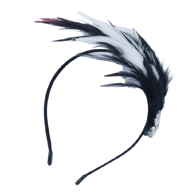 1920er Jahre Kopfschmuck Mardi Gras Party Feder-Haarband Damen Fascinator Stirnband