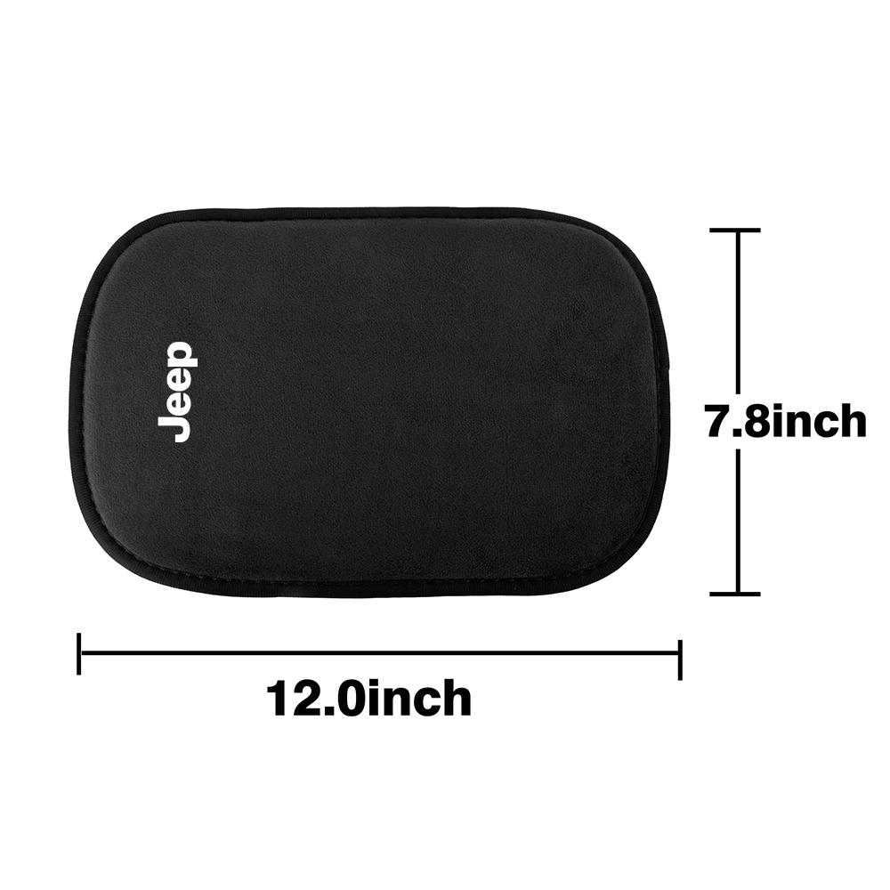 Car Center Console Armrest Box Mat Suede Arm Rest Cushion Accessories For Jeep Patriot Wrangler Cherokee Compass Grand Cherokee AKQ1