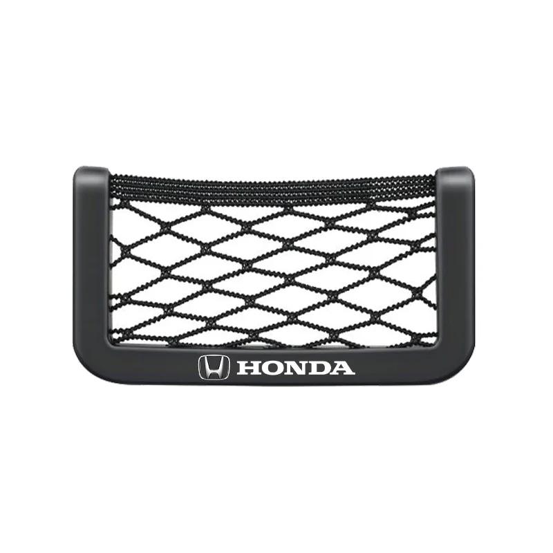 

Car Hot XR Car Net Bag Phone Holder Storage Net Box Pocket Organizer Auto Accessories for Honda Mugen Power Honda Civic Accord 1pcs
