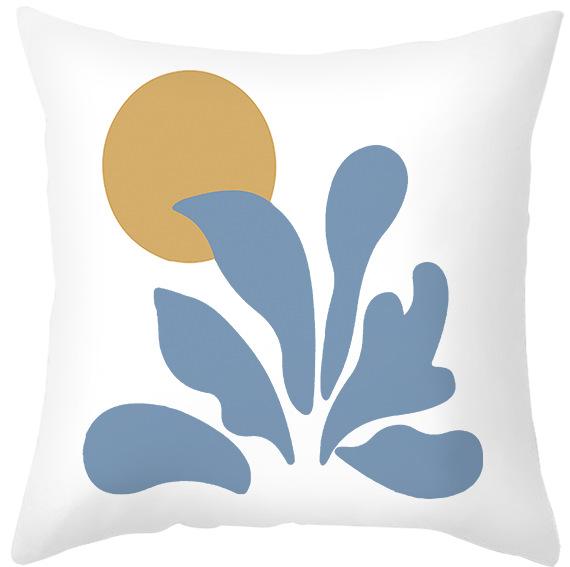 Simple Style Morandi Color Pillowcase Lines Abstract Geometric Printed Cushion Home Sofa Pillowcase