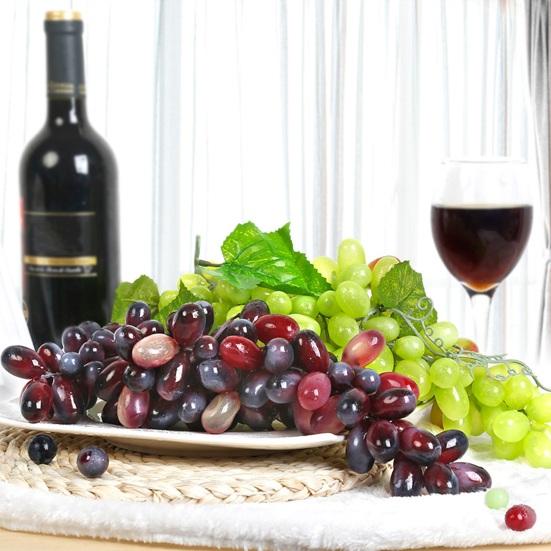 Artificial Grape Bunch Useful Not Wither Rubber Simulation Grape Bundle Faux Plant Simulation Grape Decor Simulation Grape Garden Decor
