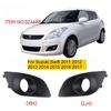 1 Pair Front Left Right Side Fog Light Bezel Frame Cover Fit for Suzuki Swift 2011 2012 2013 2014 2015 2016 2017 Black Plastic
