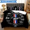 3PCS Mustang Printed Bedding Set For Bedroom dormitory,  Includes 1 Duvet Cover & 2 Pillowcases for All Seasons Home Decor Fan gifts