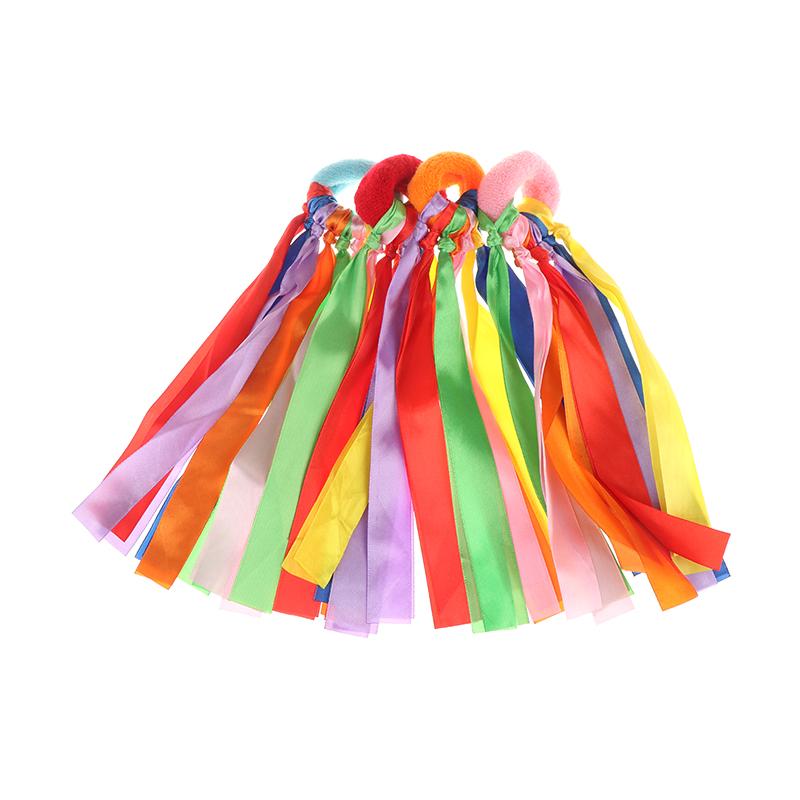 Children'S Wrist Ribbon Team Sports Pompom Cheerleading Big Match Pom Club Dance Props Elastic Bracelet With Elastic Rope