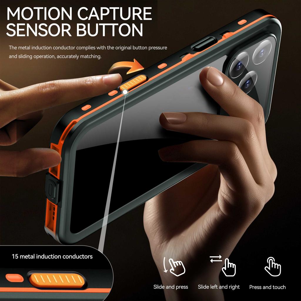 Shellbox-Compatible with IPhone 17 Pro Max /17 Pro/ Air /17, Transparent Shockproof and Dustproof IP68 Waterproof Phone Case