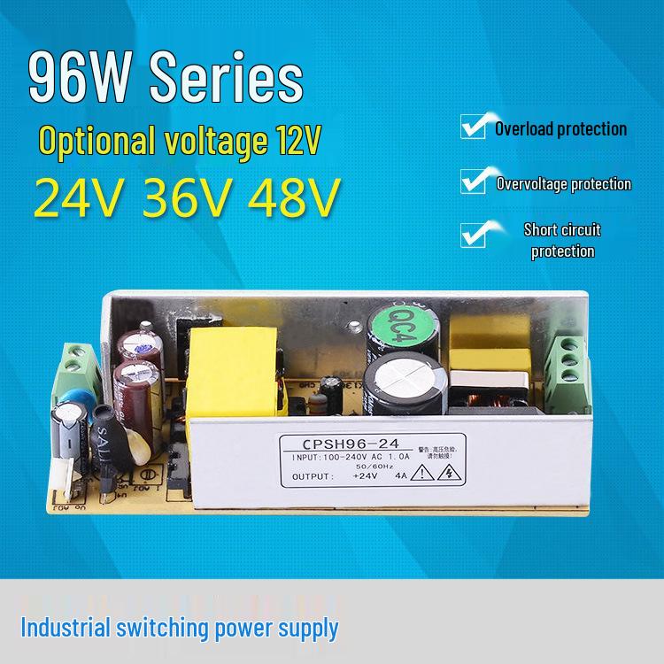 96W Industrial DC Switching Power Supply: 12V8A, 24V4A, 36V2.7A, 48V2A